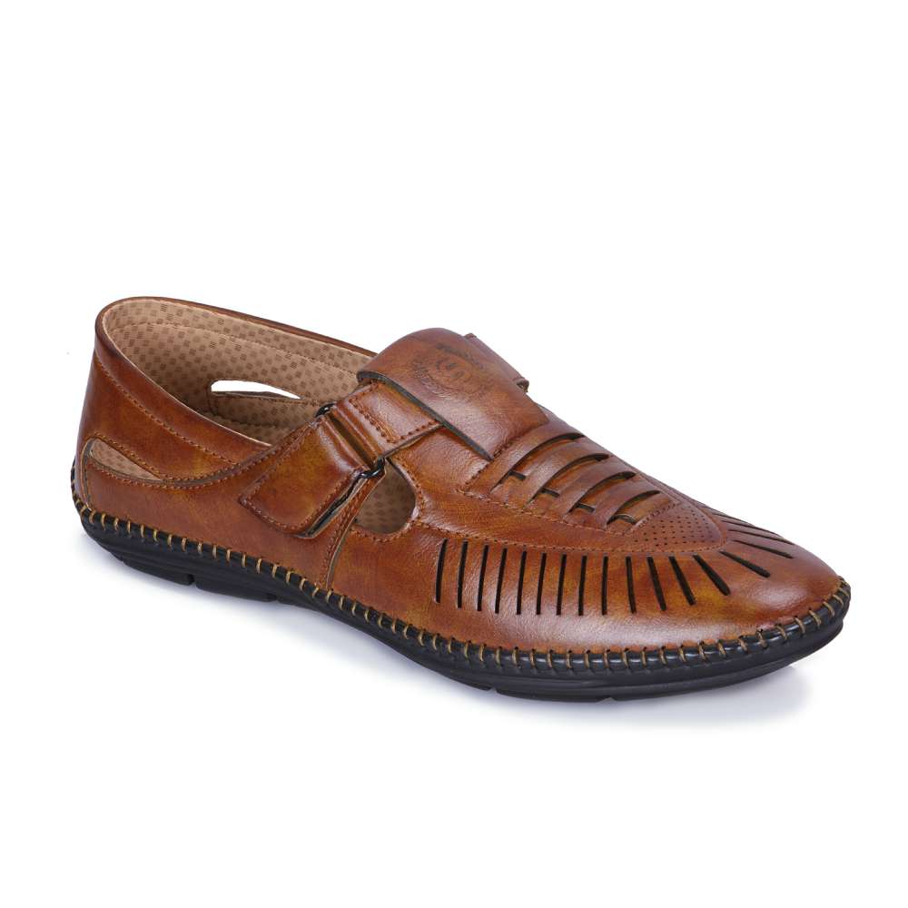 brown roman sandals